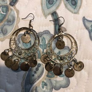 Silver dangling earrings